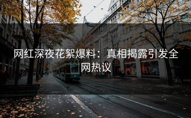 网红深夜花絮爆料：真相揭露引发全网热议